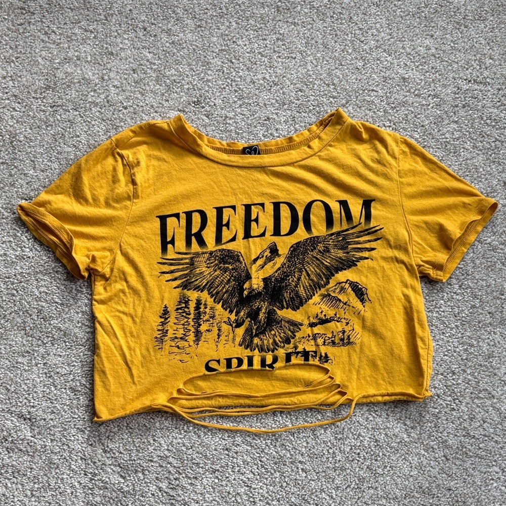 Windsor Yellow Freedom Spirit Crop Top